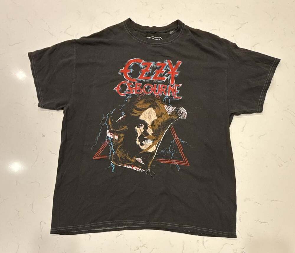 Global Merchandising Services Ozzy Osbourne Portrait Graphic T-Shirt Black Large